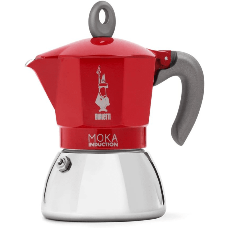 Bialetti Red Moka Induction 6-Cup Stovetop Coffee Maker Coffee Bialetti 