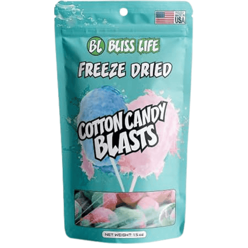 Bliss Life Freeze Dried Cotton Candy Blasts, 1.5 oz [Best Before: 12/01/2027].