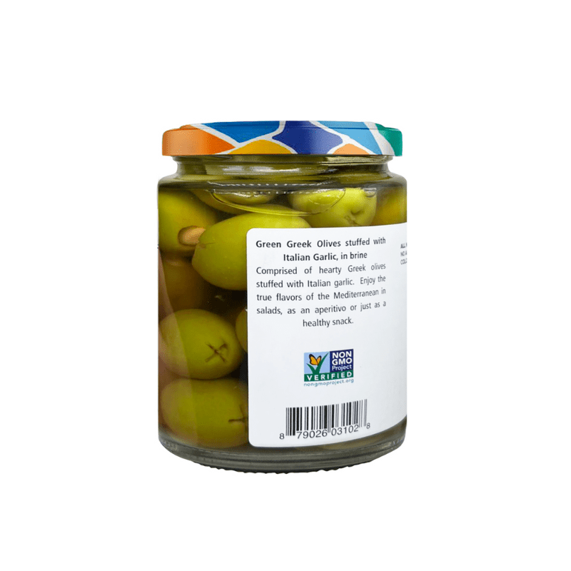 Bono Green Greek Olives Stuffed with Garlic, 5.6 oz Olives & Capers Bono 