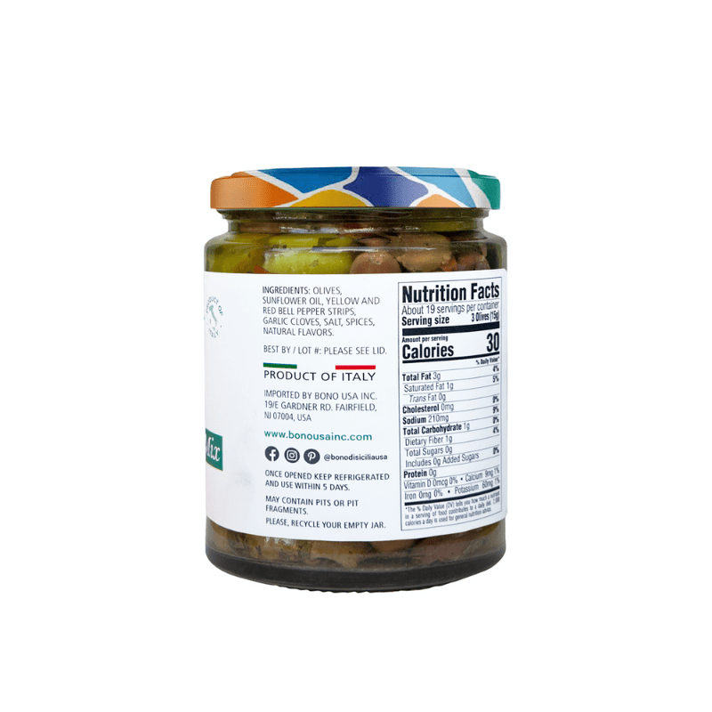 Bono Italian Pitted Olive Mix, 9.88 oz Olives & Capers Bono 