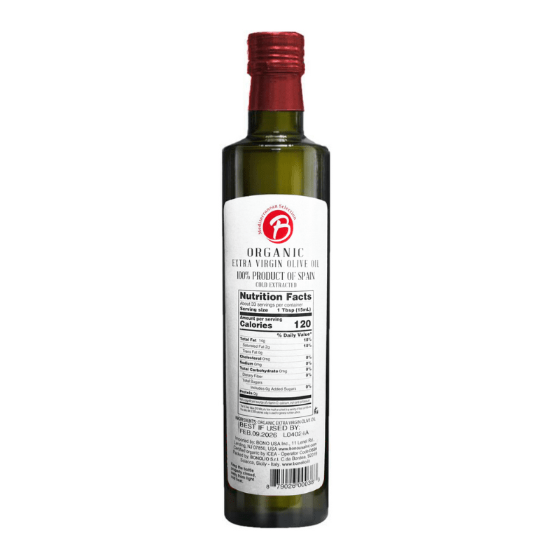 Bono Mediterranean Selection B Organic Extra Virgin Olive Oil, 16.9 oz Oil & Vinegar Bono 