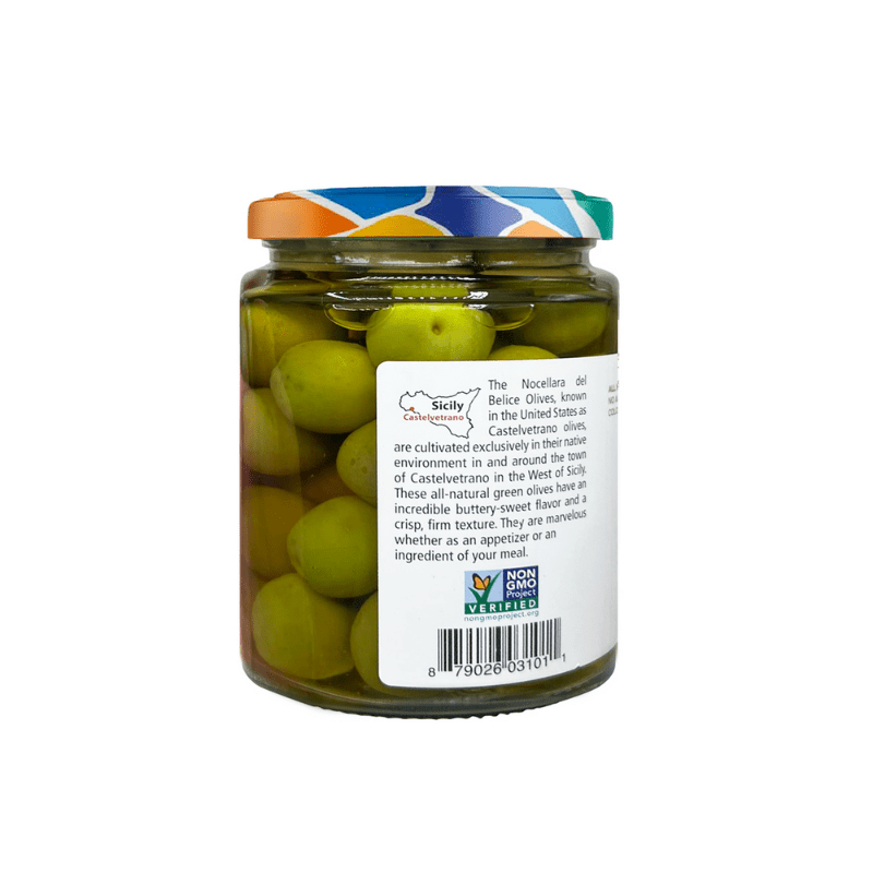 Bono Sicilian Castelvetrano Whole Olives, 6.4 oz | Supermarket Italy