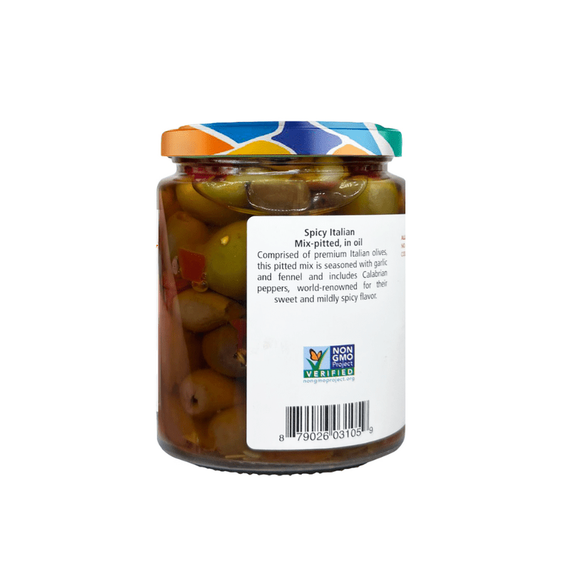 Bono Spicy Italian Pitted Mix in Olive Oil, 9.88 oz Olives & Capers Bono 