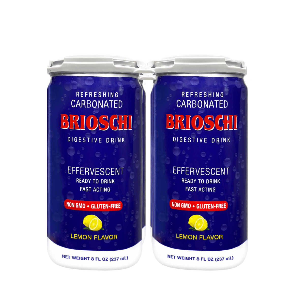 Brioschi Ready to Drink Digestive Drink, 8 oz (Pack of 4