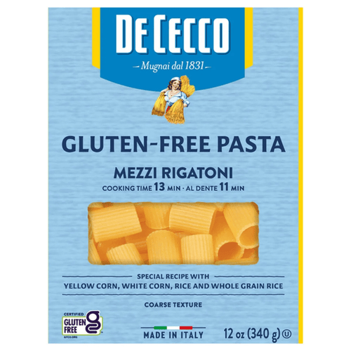 De Cecco Gluten Free Mezzi Rigatoni Pasta, 12 oz Pasta & Dry Goods De Cecco 