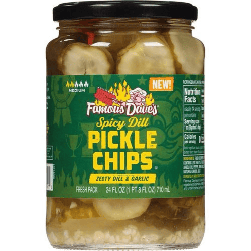 Famous Dave's Spicy Dill Pickle Chips, 24 oz Fruits & Veggies Famous Dave's 