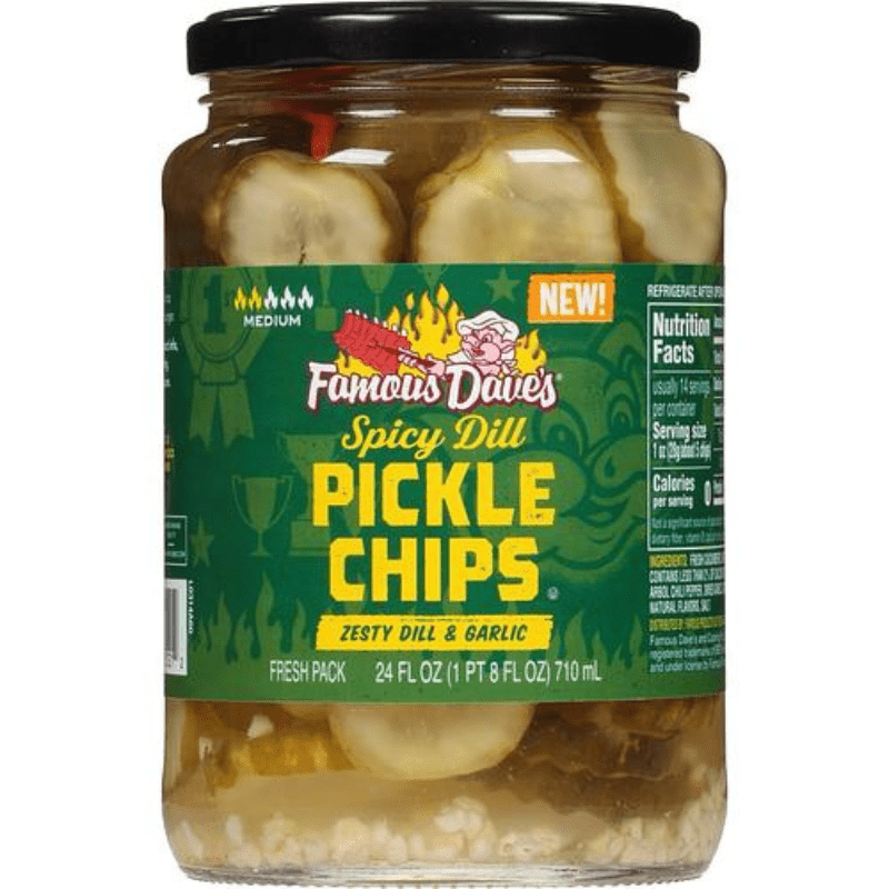 Famous Dave's Spicy Dill Pickle Chips, 24 oz Fruits & Veggies Famous Dave's 