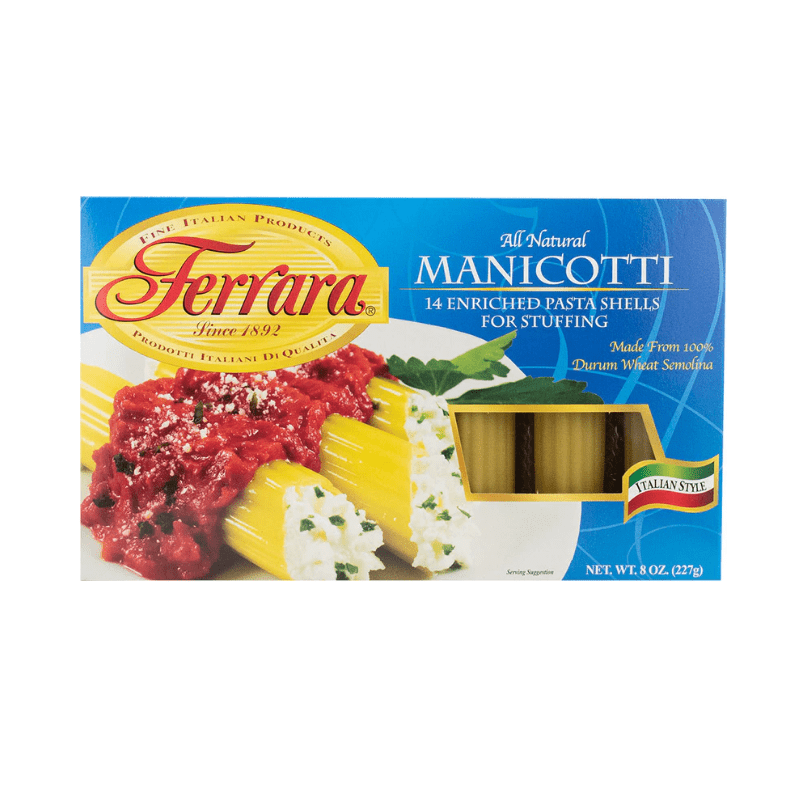 Ferrara Manicotti Pasta, 8 oz Pasta & Dry Goods Ferrara 