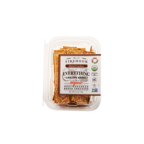 Firehook Organic Everything Like The Bagel Baked Crackers, 5.5 oz Sweets & Snacks Firehook 