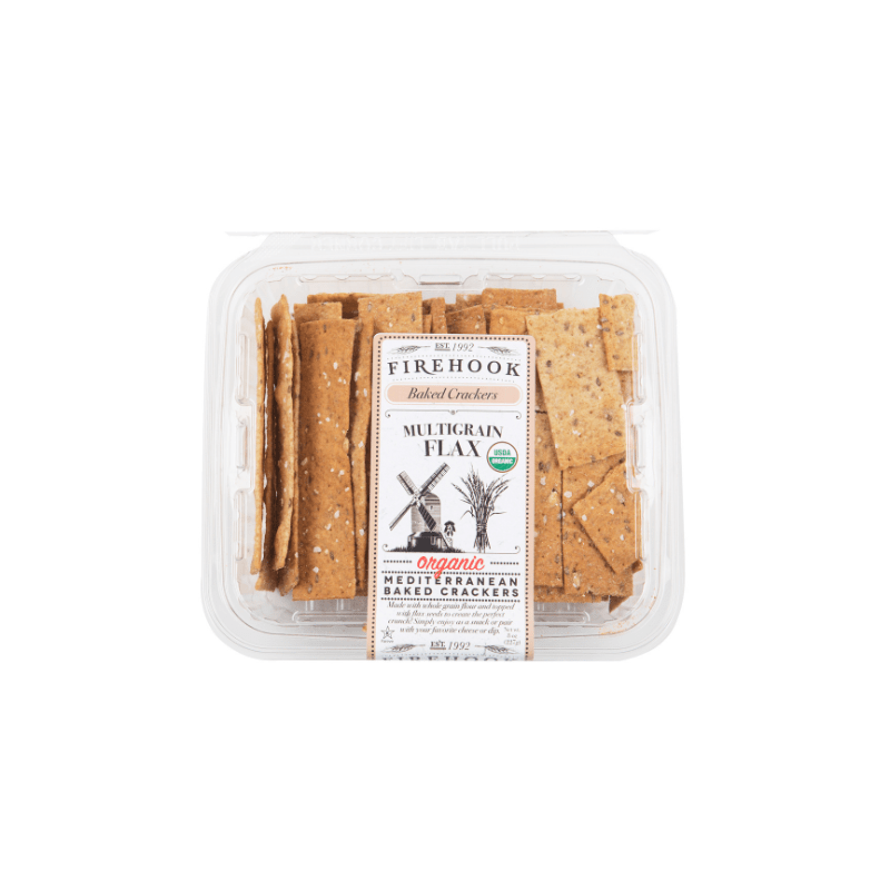 Firehook Organic Multigrain Flax Baked Crackers, 8 oz Sweets & Snacks Firehook 