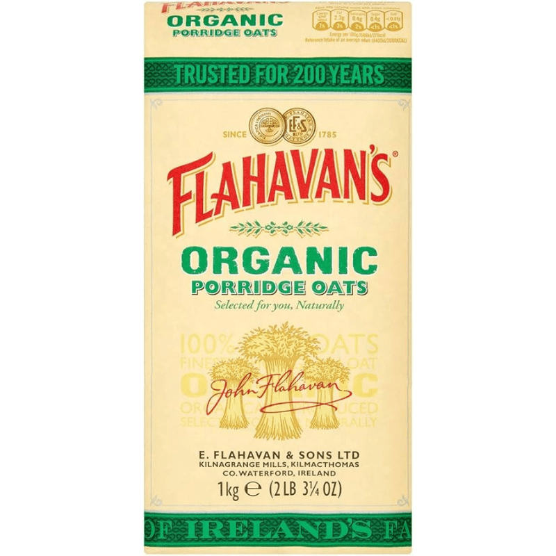 Flahavan's Organic Porridge Oats, 1 kg Pasta & Dry Goods Flahavan's 