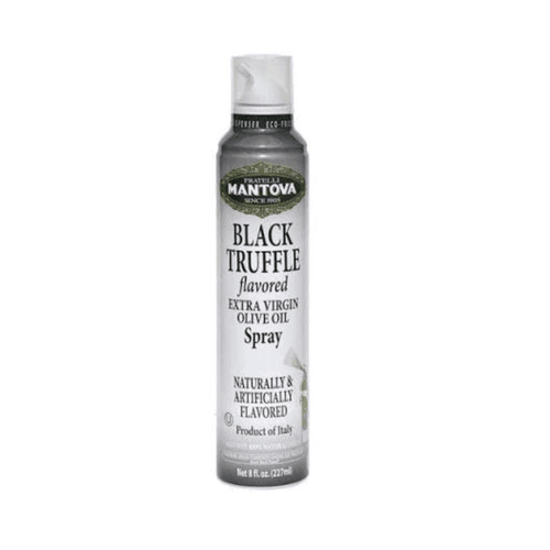 Fratelli Mantova Black Truffle Flavored Extra Virgin Olive Oil Spray, 8 fl oz [Best Before: 12/14/2026].