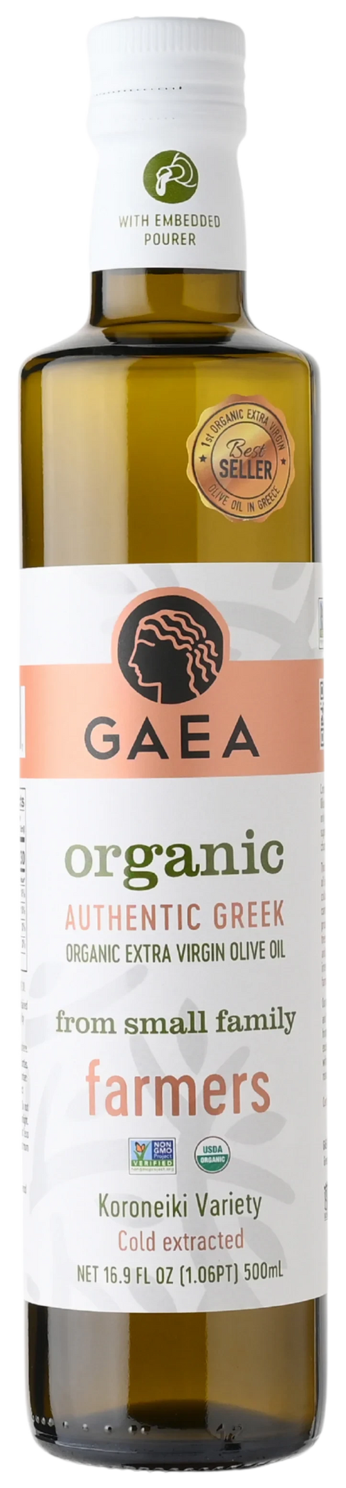 Gaea Organic Authentic Greek Extra Virgin Olive Oil, 16.9 fl oz Oil & Vinegar Gaea 