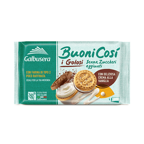 Galbusera Sugar Free Cookies with Vanilla Cream, 5.64 oz Sweets & Snacks Galbusera 