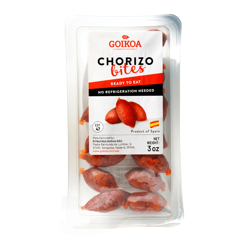 Goikoa Chorizo bites, 3 oz Meats Goikoa 