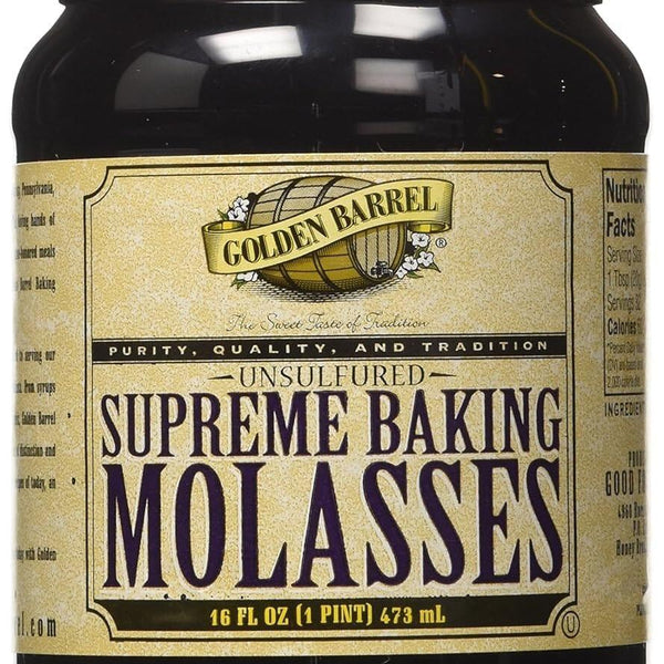 thumbnail image 2 of Golden Barrel Blackstrap Molasses – 16 Fl Oz, Organic & Caffeine Free, Great For Baking Or Wellness 2 of 6