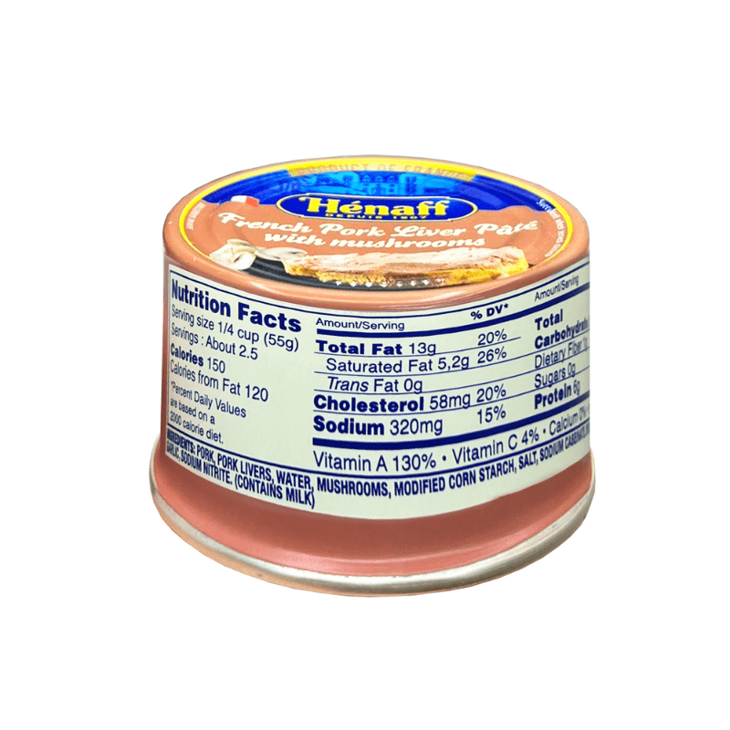 Henaff French Pork Liver Pate with Mushrooms, 4.5 oz Pantry Henaff 