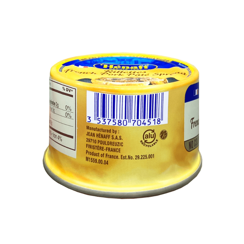 Henaff French Pork Pate Spread Rillettes 4.5 oz Pantry Henaff 