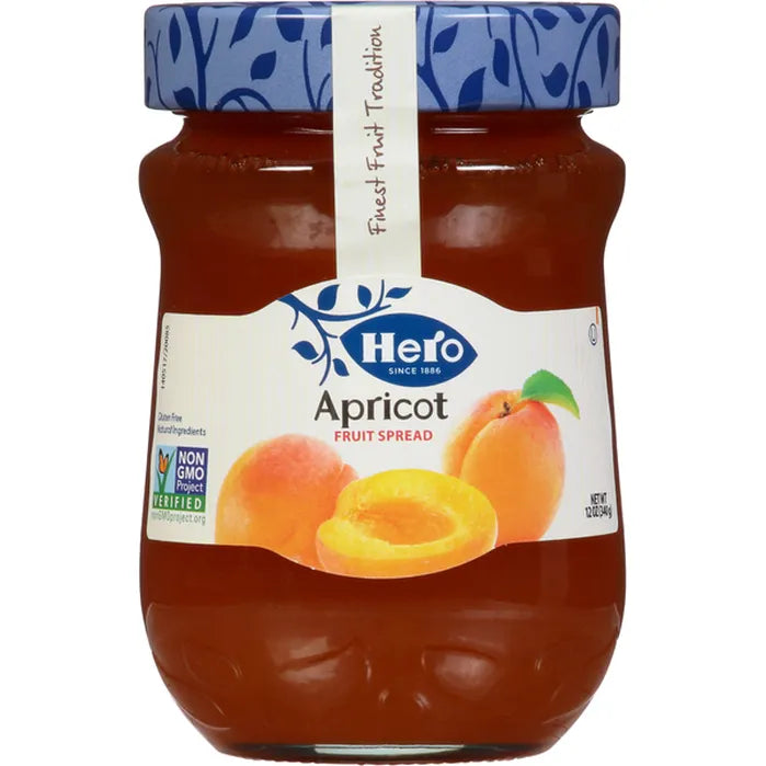 Hero Apricot Fruit Spread, 12 oz Pantry Hero 