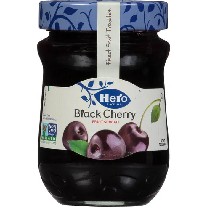 Hero Black Cherry Fruit Spread, 12 oz Pantry Hero 