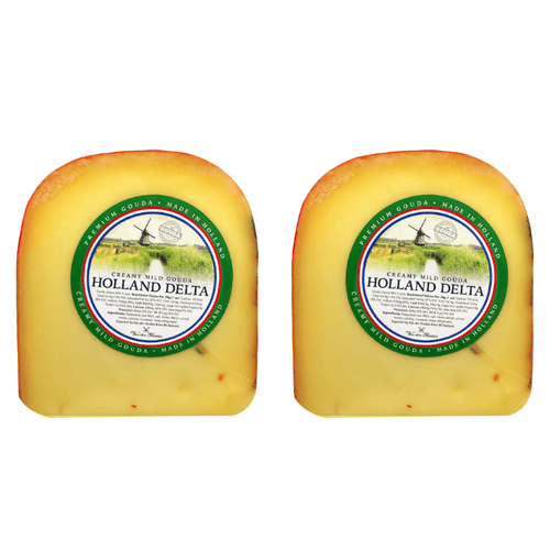 Holland Delta Creamy Mild Gouda Cheese, 7.97 oz (Pack of 2) Cheese Holland Delta 