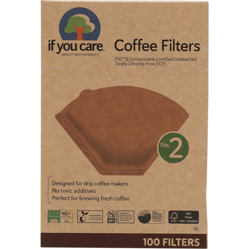 If You Care FSC Unbleached No.2 Coffee Filters, 100 Count