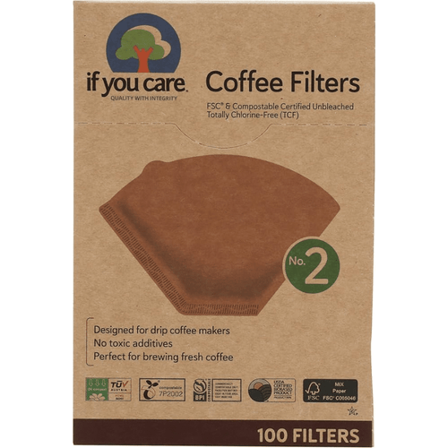 If You Care FSC Unbleached No.2 Coffee Filters, 100 Count Coffee If You Care 