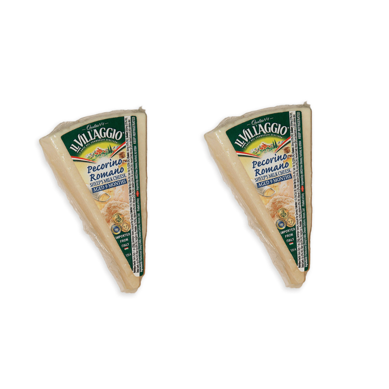 Il Villaggio 9 Months Pecorino Romano Cheese Wedges, 5 oz [Pack of 2] Cheese Il Villaggio 
