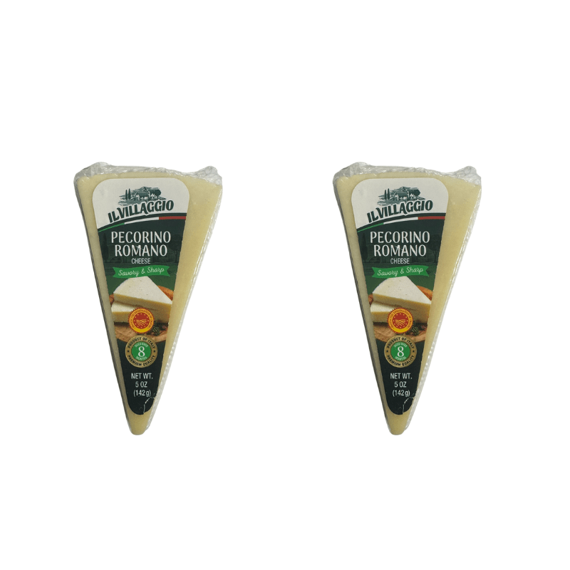 Il Villaggio Pecorino Romano Cheese Wedges, 5 oz [Pack of 2] Cheese Il Villaggio 