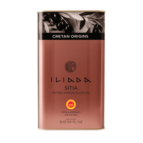 Iliada Extra Virgin Olive Oil Kritis PDO Cold Extracted Tin, 3 Liters Oil & Vinegar Iliada 