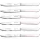 Inoxbonomi Italian Table Stainless Steel Knife 11 cm White, Set of 6 Home & Kitchen Inoxbomi 