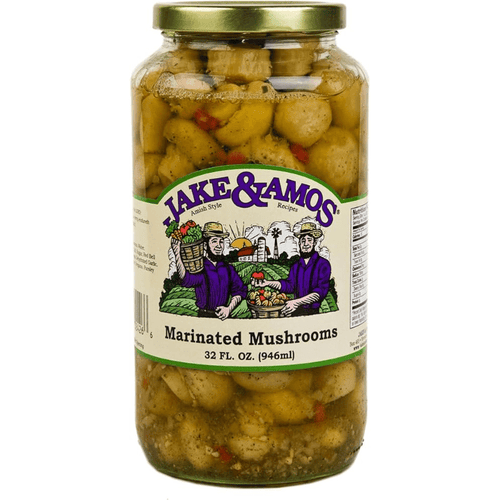 Jakes & Amos Marinated Mushrooms, 32 oz Fruits & Veggies Jake & Amos 