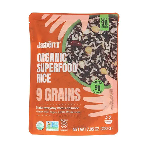 Jasberry Organic Superfood Rice 9 Grains, 7.5 oz Pasta & Dry Goods Jasberry 
