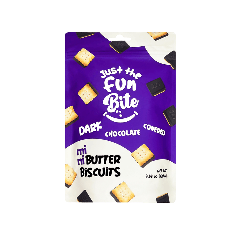 Just The Fun Bite Dark Chocolate Covered Butter Cookies, 3.53 oz Sweets & Snacks Just The Fun Part 