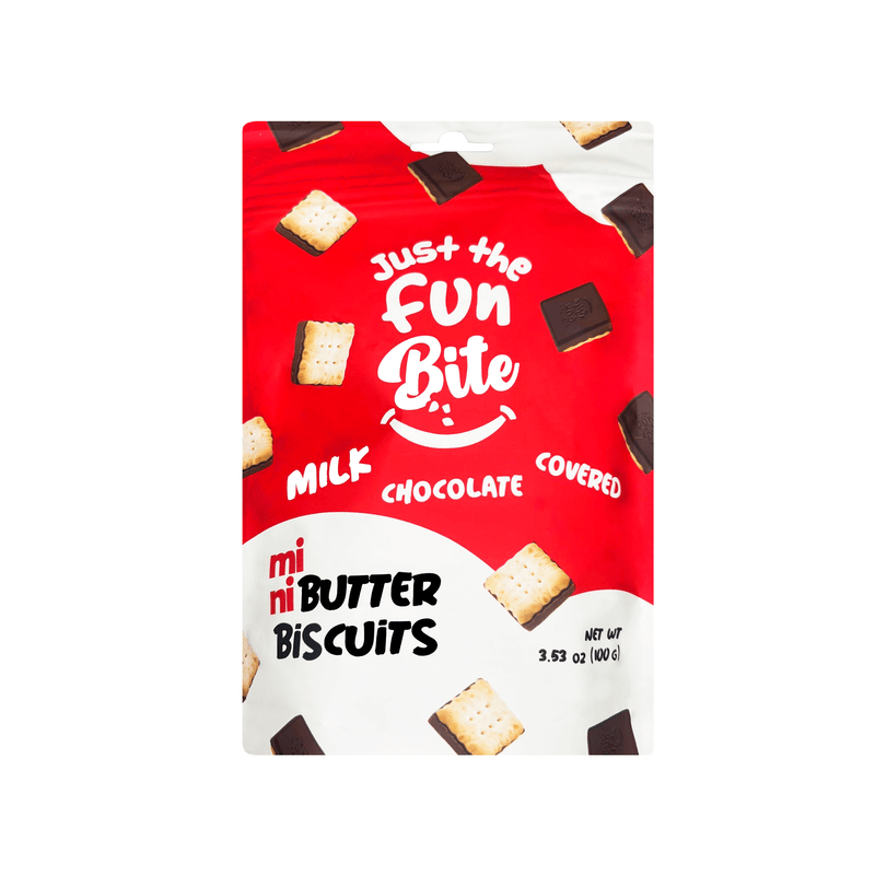 Just The Fun Bite Milk Chocolate Covered Butter Cookies, 3.53 oz Sweets & Snacks Just The Fun Part 
