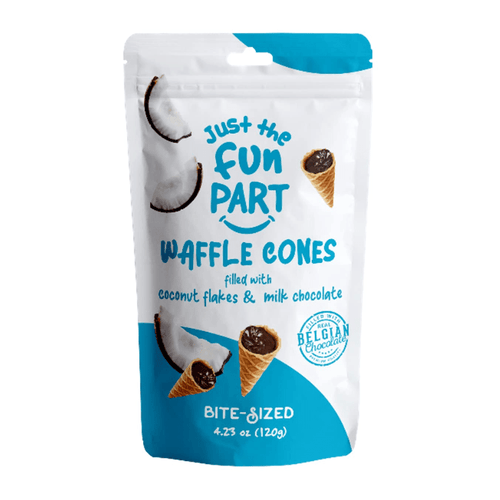 Just The Fun Part Mini Waffle Cones with Coconut Flakes & Chocolate, 4.23 oz Sweets & Snacks Just The Fun Part 