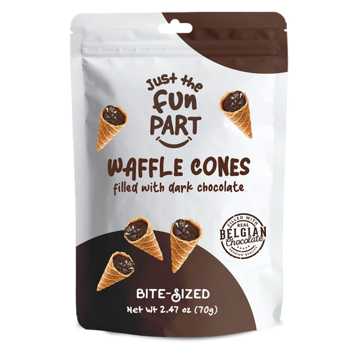 Just The Fun Part Mini Waffle Cones with Dark Chocolate, 2.47 oz Sweets & Snacks Just The Fun Part 