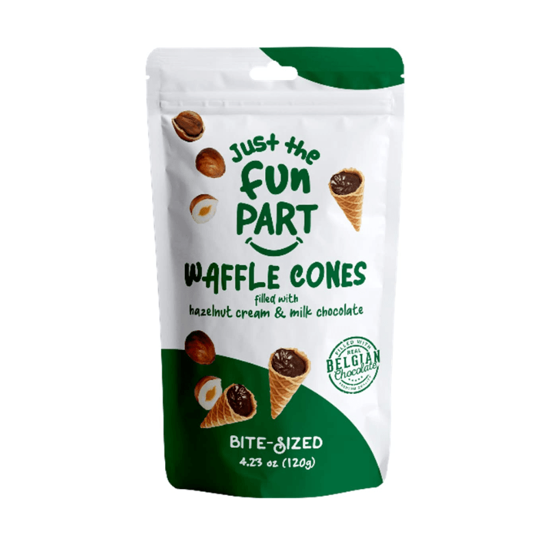 Just The Fun Part Mini Waffle Cones with Hazelnut & Chocolate, 4.23 oz Sweets & Snacks Just The Fun Part 