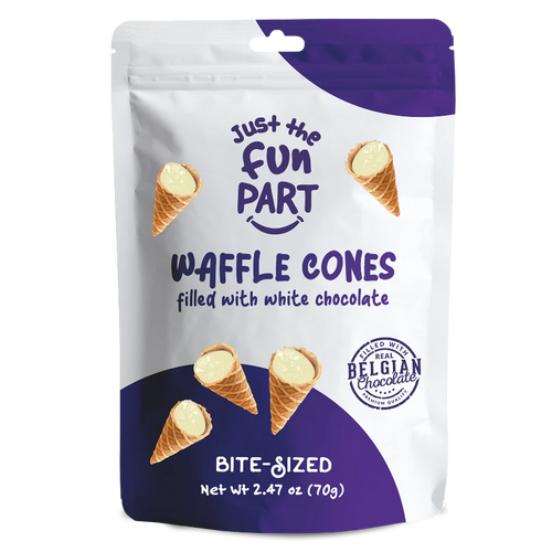 Just The Fun Part Mini Waffle Cones with White Chocolate, 2.47 oz Sweets & Snacks Just The Fun Part 