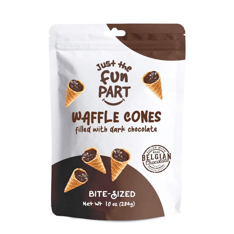 Just The Fun Part Waffle Cones Filled with Dark Chocolate, 10 oz Sweets & Snacks Just The Fun Part 