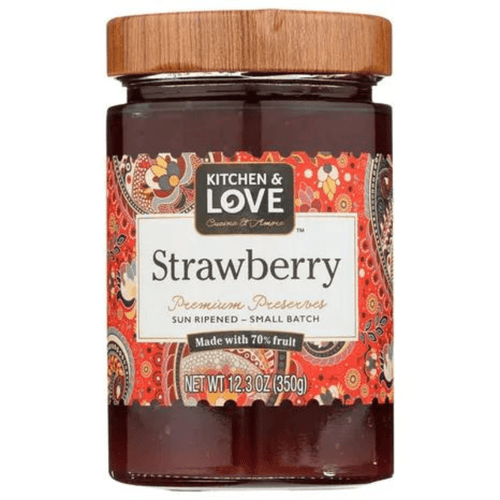 Kitchen & Love Strawberry Preserves, 12.3 oz Pantry Kitchen & Love 