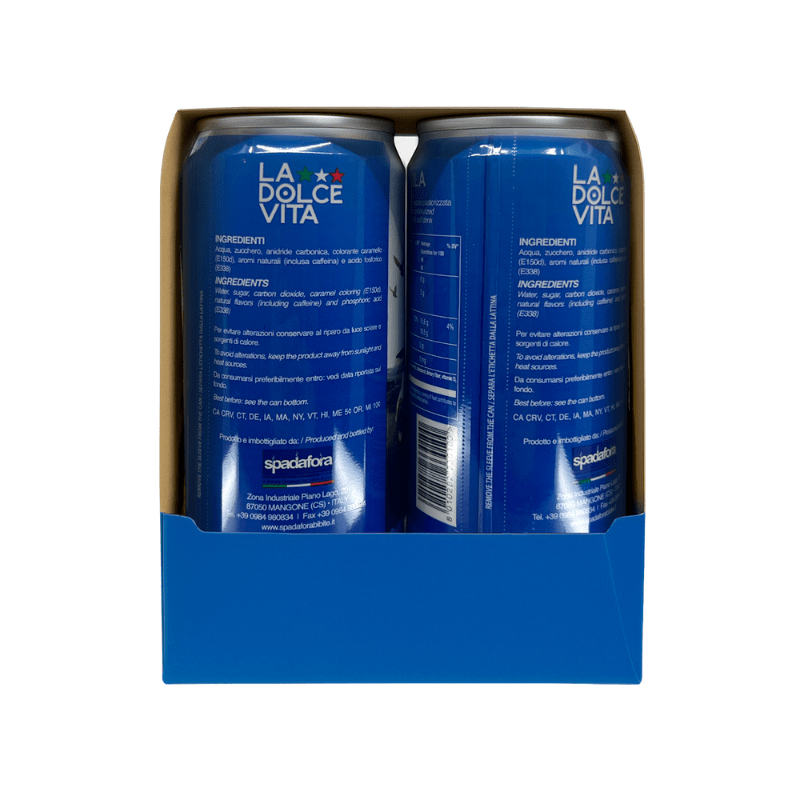 La Dolce Vita Cola Soda, Pack of 4 Coffee & Beverages La Dolce Vita 