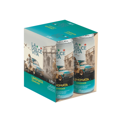 La Dolce Vita Lemon Soda, Pack of 4 Coffee & Beverages La Dolce Vita 