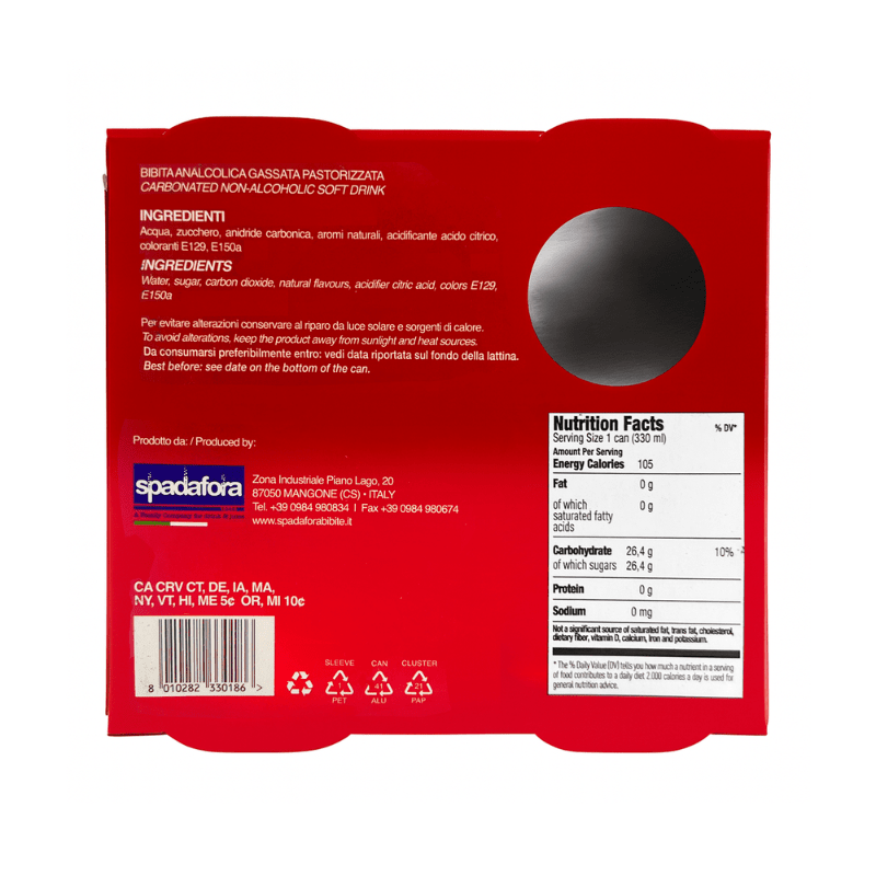 La Dolce Vita Negroni Soda, Pack of 4 Coffee & Beverages La Dolce Vita 