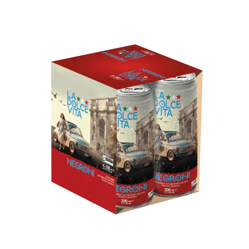 La Dolce Vita Negroni Soda, Pack of 4 Coffee & Beverages La Dolce Vita 