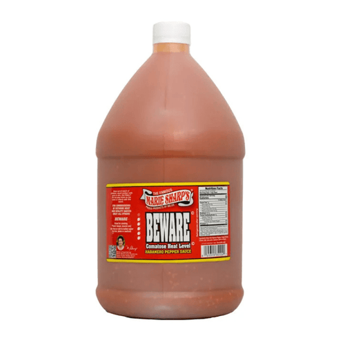 Marie Sharp's Beware Comatose Hot Sauce, 1 Gallon.