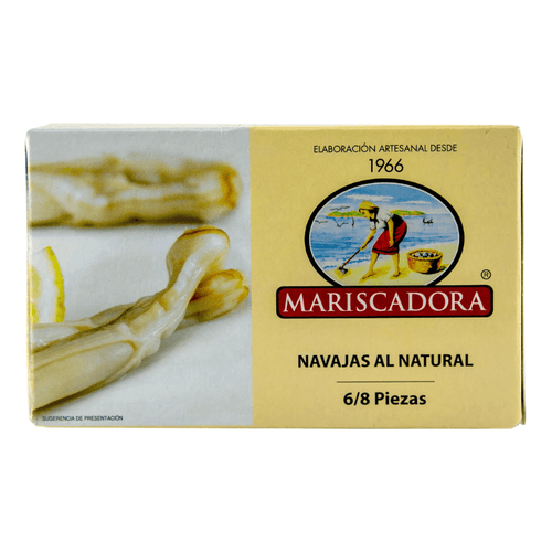 Mariscadora Razor Clams Natural, 3.88 oz Seafood Mariscadora 