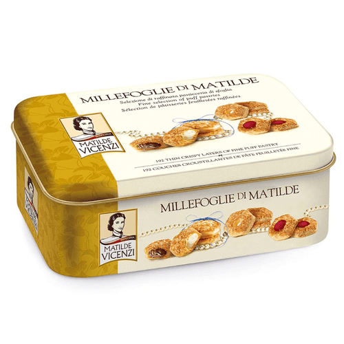 Matilde Vicenzi Millefoglie D'Italia Puff Pastries Gift Tin, 13.23 oz Sweets & Snacks Matilde Vicenzi 