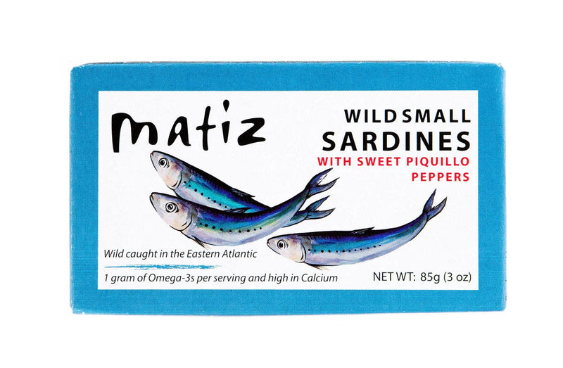 Matiz Gallego Small Sardines with Sweet Piquillo Peppers, 3 oz Seafood Matiz 