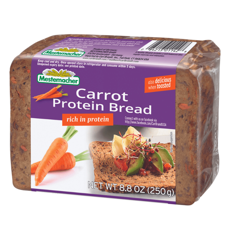 Mestemacher Carrot Protein Bread, 8.8 oz Pasta & Dry Goods Mestemacher 